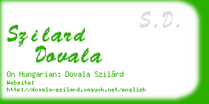 szilard dovala business card