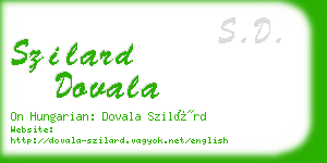 szilard dovala business card